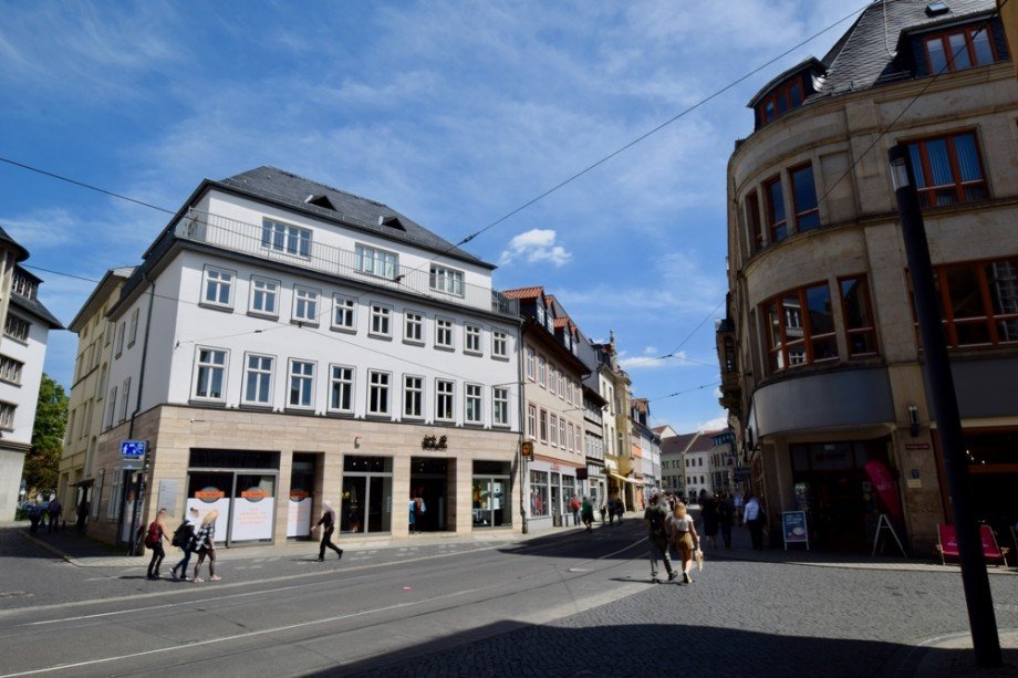 Fischmarkt Blick in die Schl�sserstra�e Etagenwohnung Erfurt
