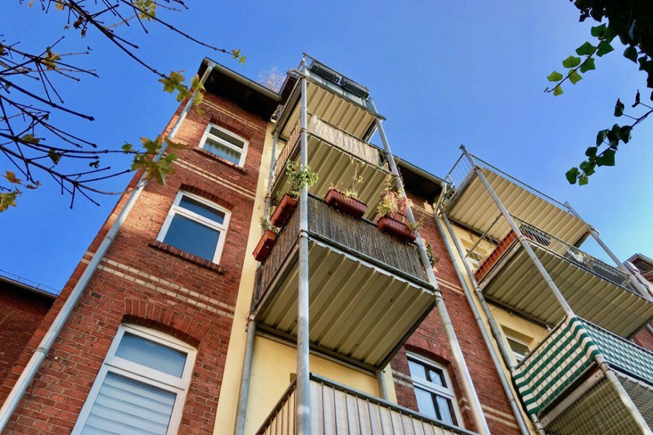 Balkonanlage im Sonnenlicht Maisonettewohnung Erfurt / Johannesplatz