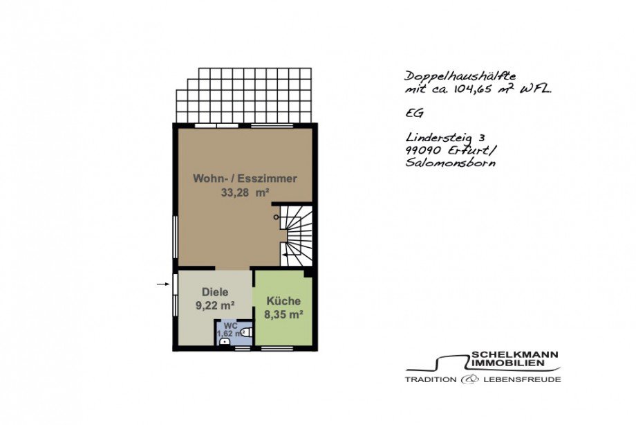 Grundriss EG Doppelhaush�lfte Erfurt/ Salomonsborn