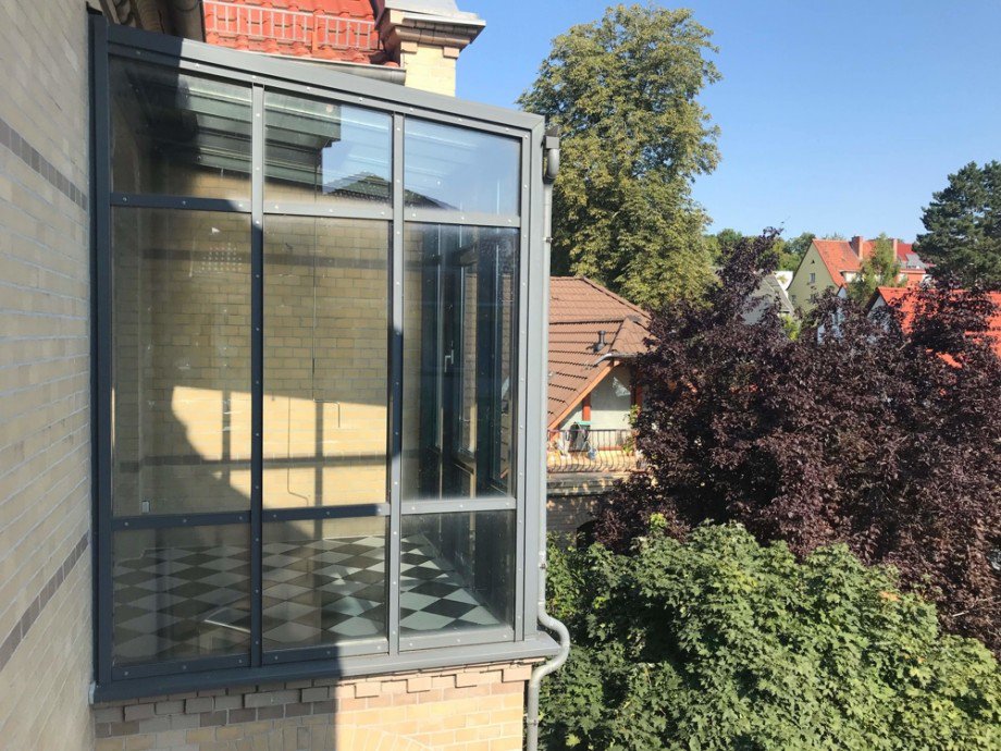 Wintergarten Blick vom WZ Etagenwohnung Erfurt