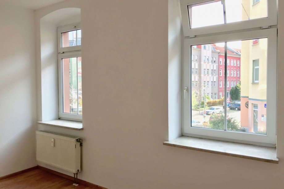 Fensterfront im Schlafzimmer Etagenwohnung Erfurt