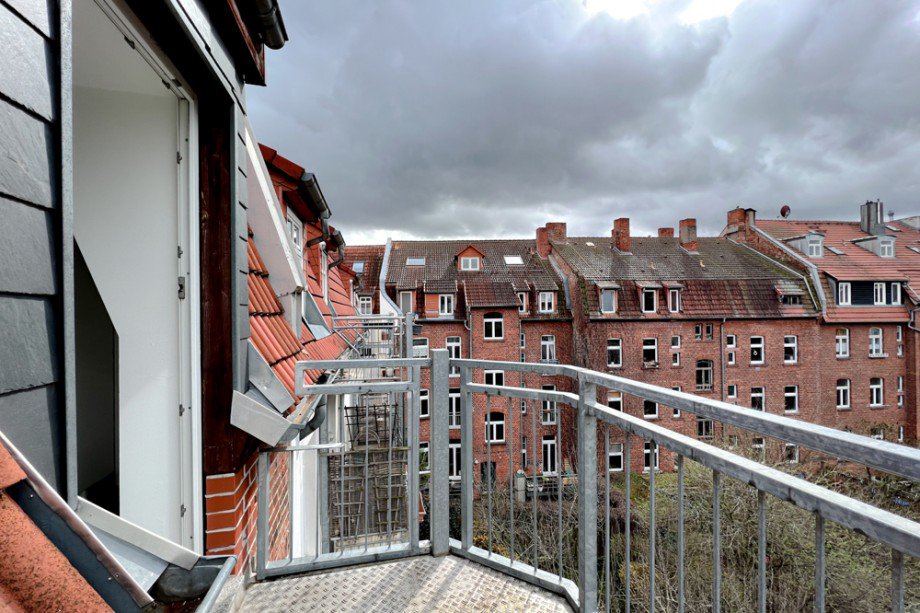 Balkon an der K�che Maisonettewohnung Erfurt