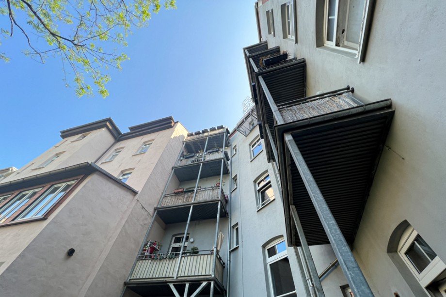 Hofansicht des Hauses Ladenlokal Erfurt