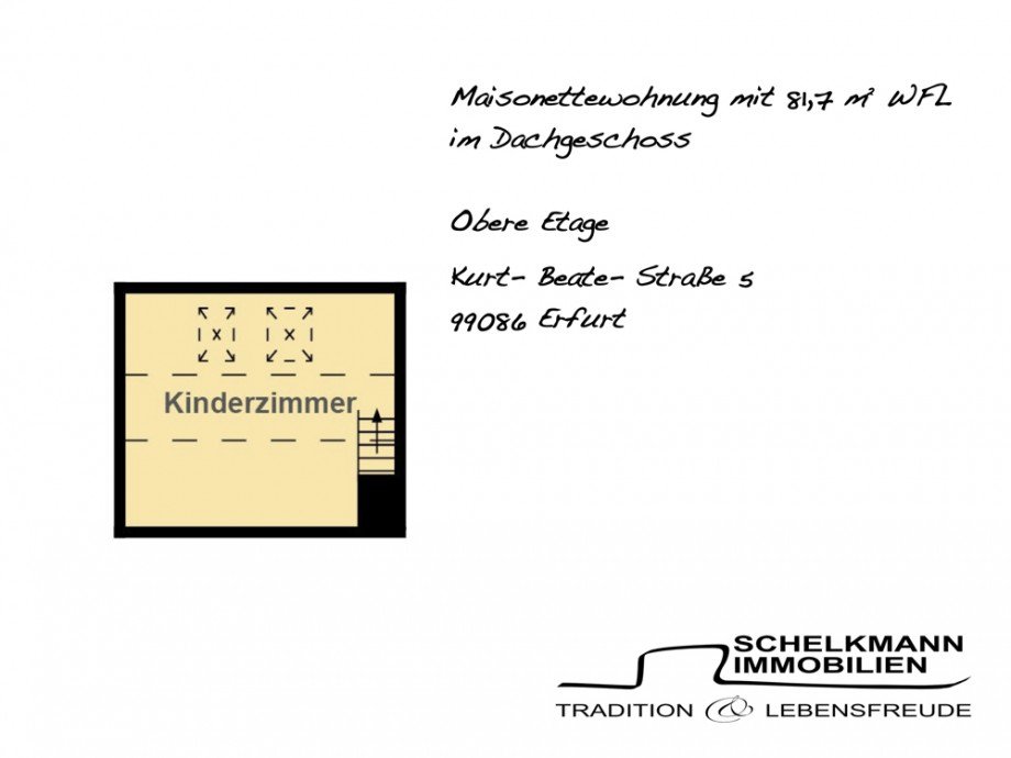 Grundriss Maisonettewohnung Obere Etage Maisonettewohnung Erfurt / Johannesplatz