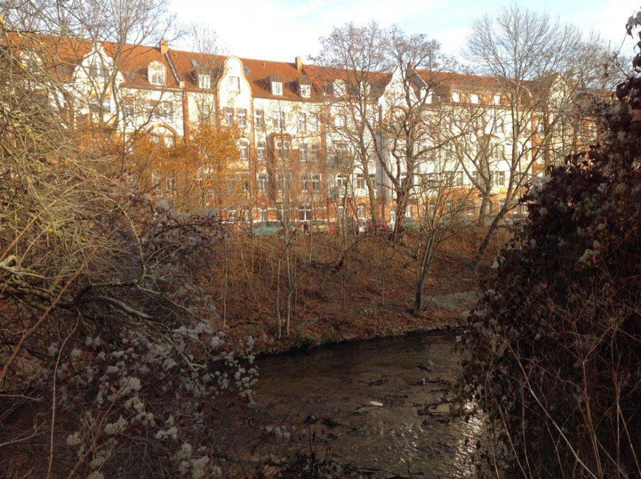 Blick �ber die Gera Dachgeschosswohnung Erfurt